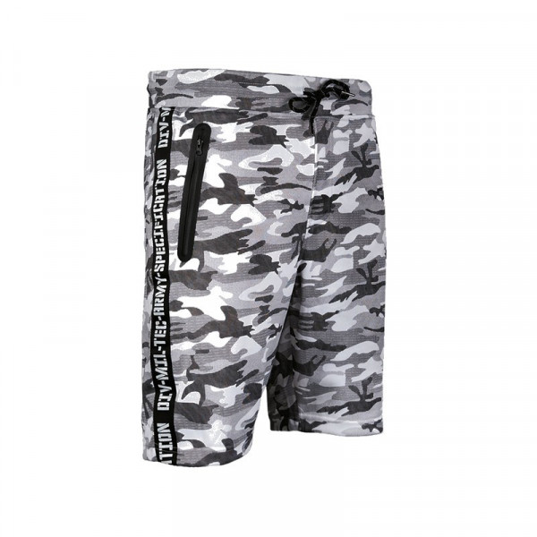 Short décontracté camouflage urban gris