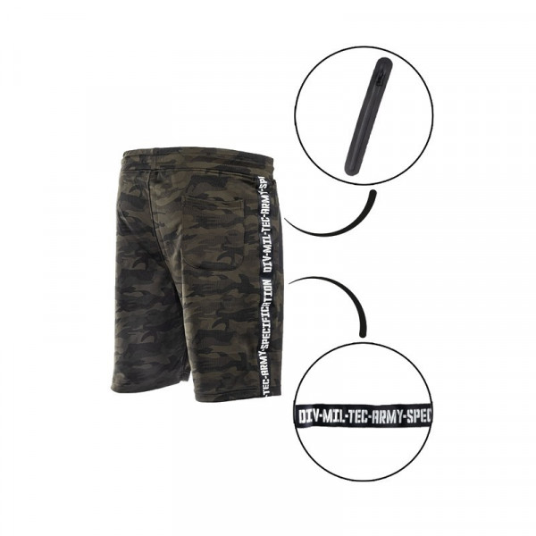 Short décontracté camouflage woodland