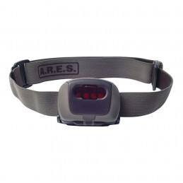 Lampe frontale à LED avec filtre rouge de la marque ARES