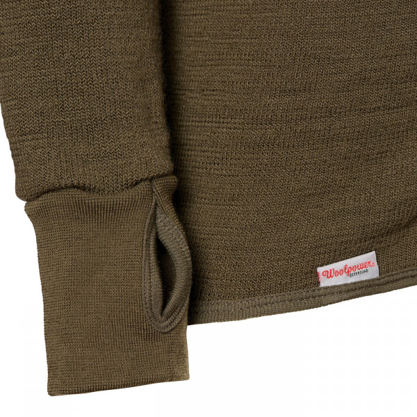 Veste ullfrotté grand froid 600 gr pine green woolpower