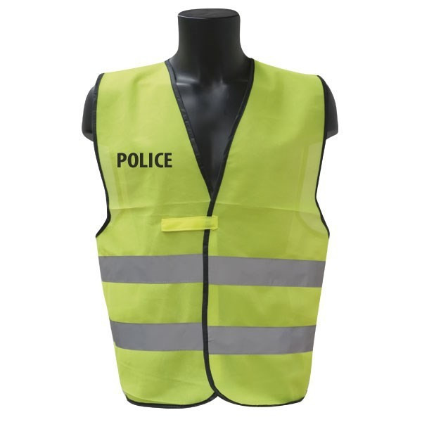 Gilet Fluo Haute Visibilité Police Réfléchissant