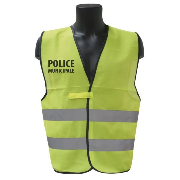 GILET FLUO HAUTE VISIBILITE POLICE MUNICIPALE