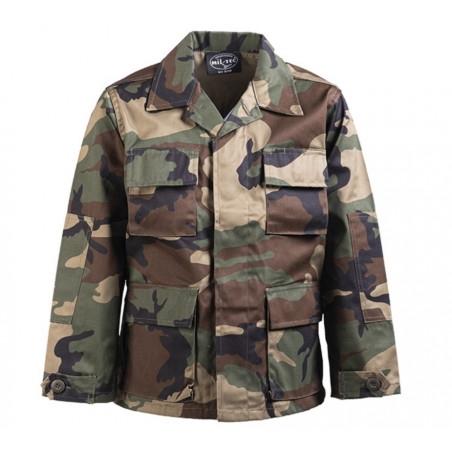 Veste de treillis camouflage woodland enfant