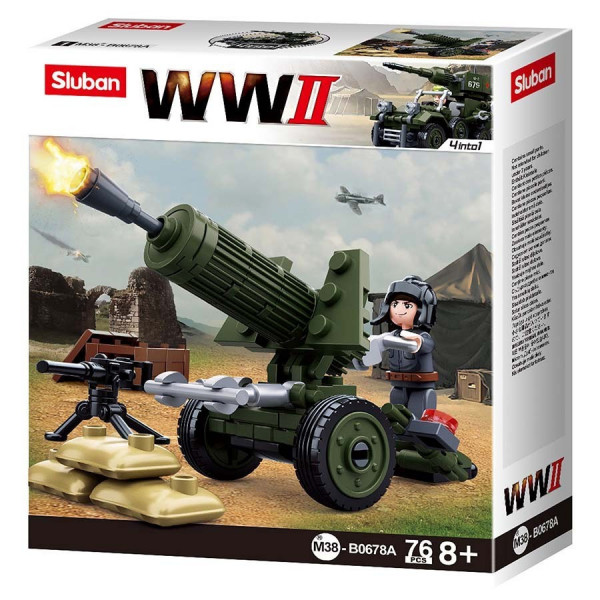 Sluban Seconde Guerre Mondiale, Mitrailleuse, 4 en 1 :A M38-B0678A