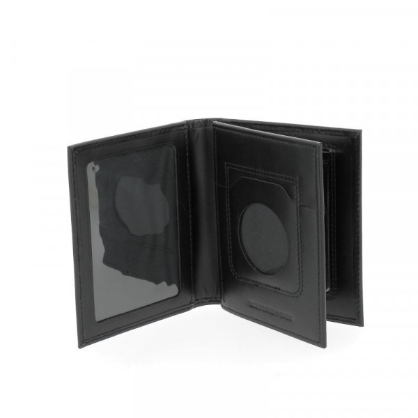 Porte carte mini 3 volets en cuir avec emplacement grade + médaille