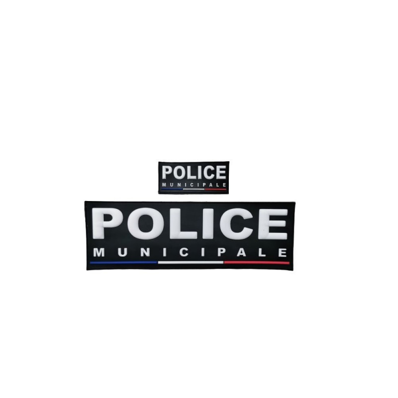 Jeu de bande POLICE MUNICIPALE en PVC relief