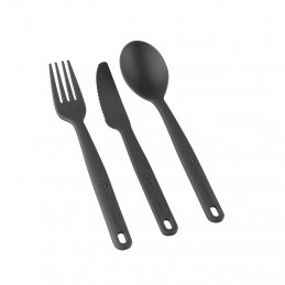 Kit couverts polypropylene 3 pièces gris