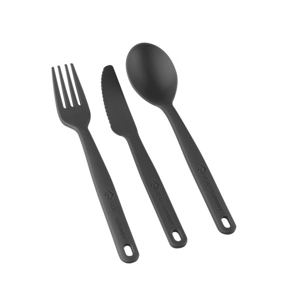 Kit couverts polypropylene 3 pièces gris