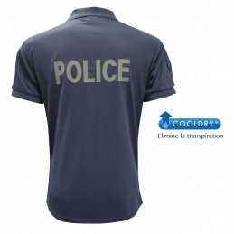 Polo POLICE marine marquage basse visibilite