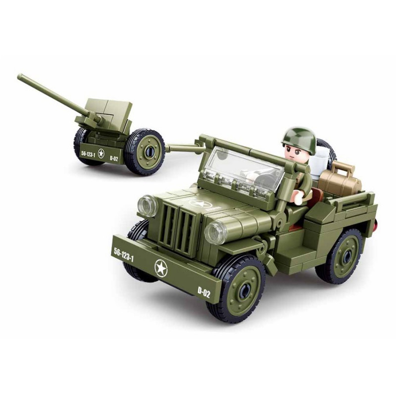 Sluban Allied jeep with Anti-Aircraft guns M38-B0853 Sluban Allied jeep with Anti-Aircraft guns M38-B0853