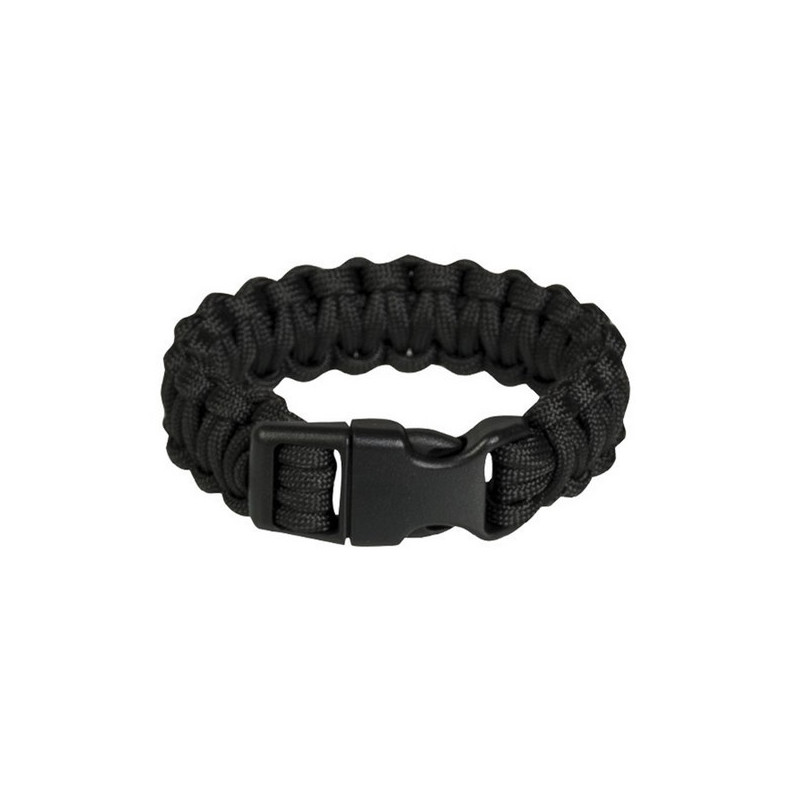 Bracelet paracorde avec fermeture 22mm NOIR Bracelet paracorde avec fermeture 22mm NOIR