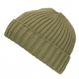 Bonnet avec doublure fourrure vert
