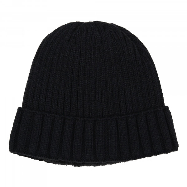 Bonnet avec doublure fourrure noir