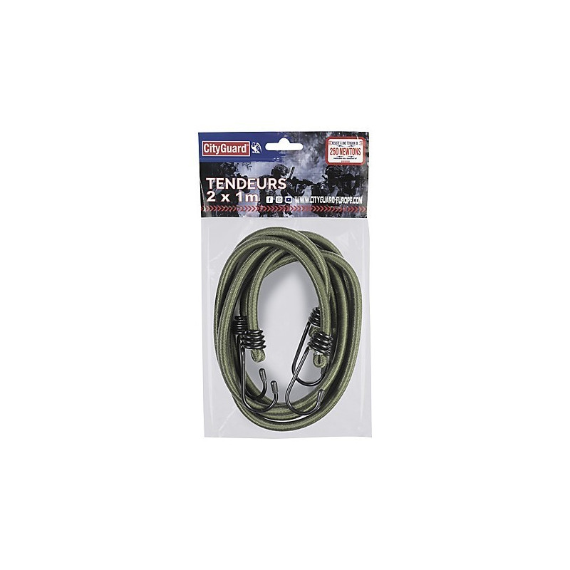Lot de 2 tendeurs de 1 metre City Guard Lot de 2 tendeurs de 1 metre City Guard