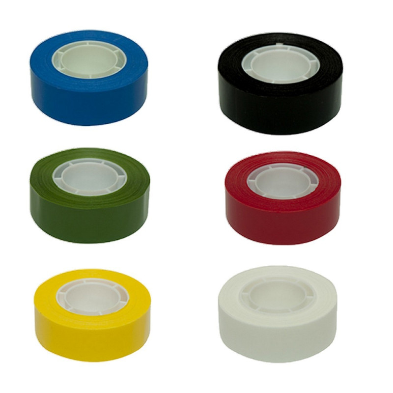 Ruban adhesif 19*33 vert - noir - rouge - jaune - bleu - blanc