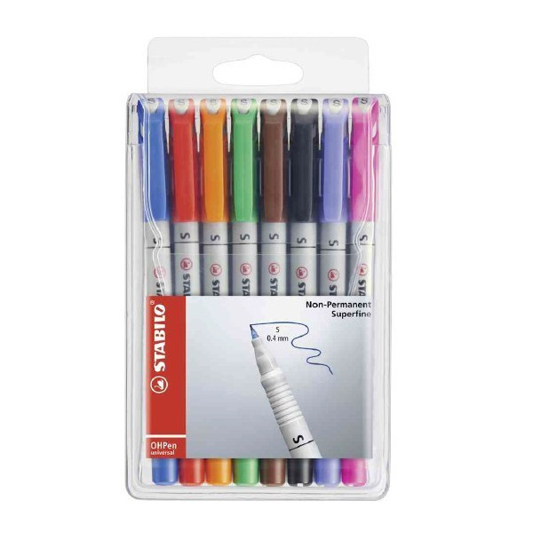 Pochette 8 feutres Super fin soluble