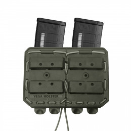 Porte-chargeur double côte à côte vert olive pour FAMAS / HK416