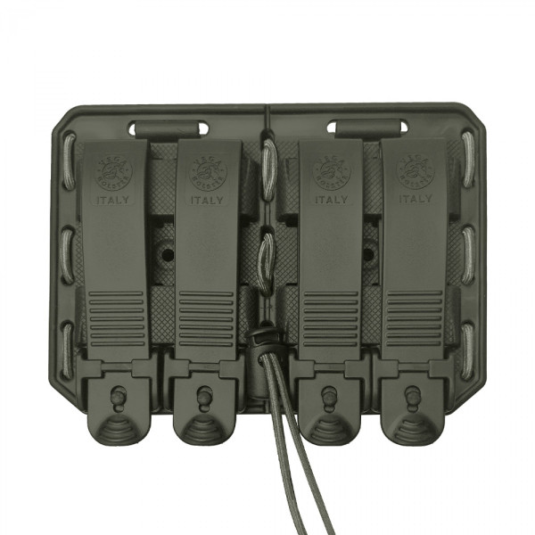 Porte-chargeur double côte à côte vert olive pour FAMAS / HK416