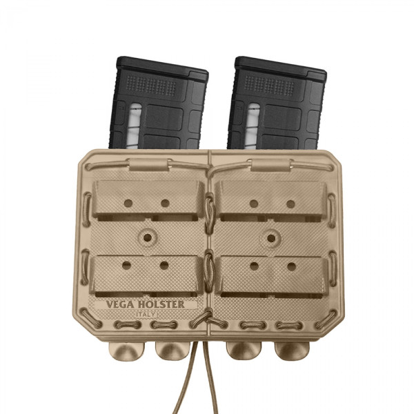 Porte-chargeur double côte à côte tan pour FAMAS et HK416