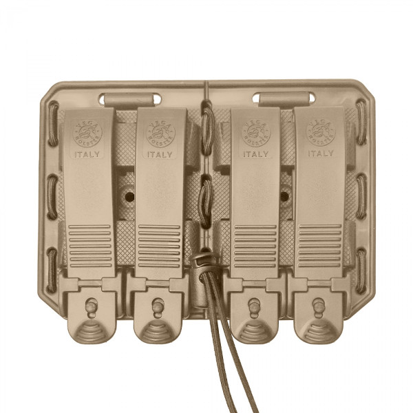Porte-chargeur double côte à côte tan pour FAMAS et HK416