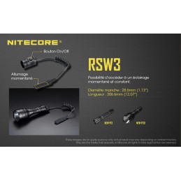 Interrupteur déporté pour lampe nitecore