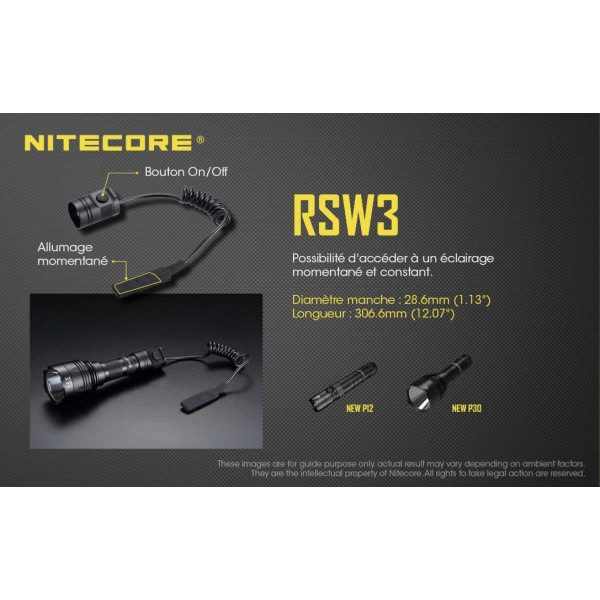 Interrupteur déporté pour lampe nitecore