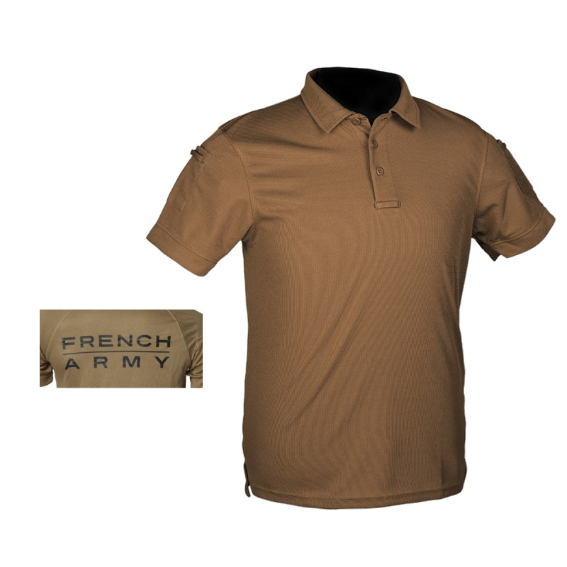 Polo tactique quick dry coyote French Army