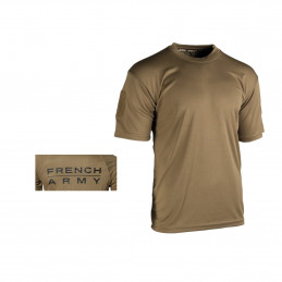Tee shirt tactical quick dry dark coyote French Army Miltec