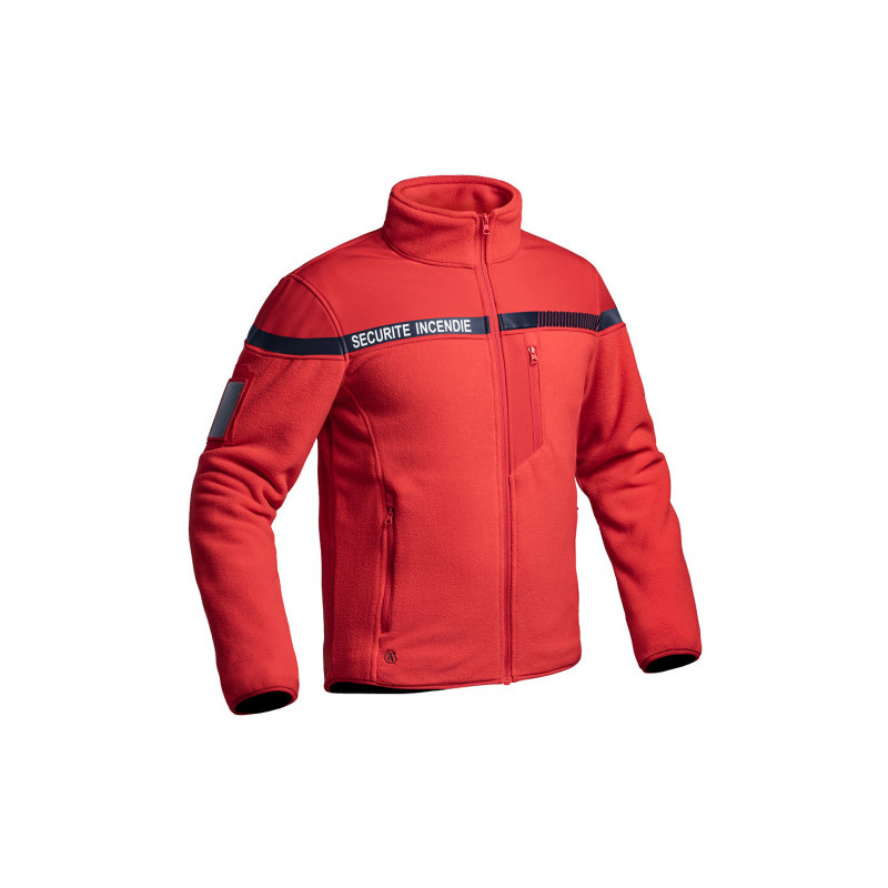 Veste polaire Sécu-One sécurité incendie rouge Veste polaire Sécu-One sécurité incendie rouge