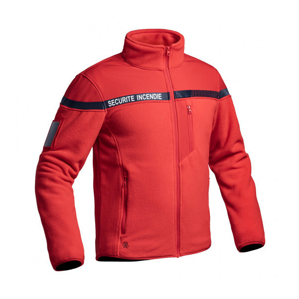 Veste polaire Sécu-One sécurité incendie rouge