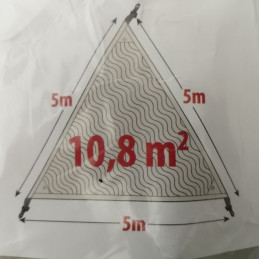 Filet de camouflage triangulaire blanc 5*5*5 mètres - Bartavel
