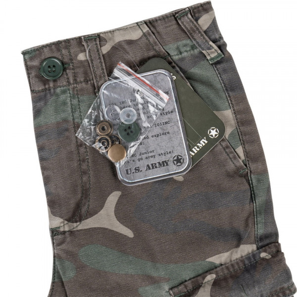 Short cargo camouflage enfant