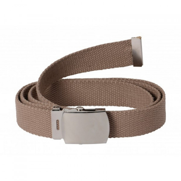 Ceinture boucle chromée 30 mm tan