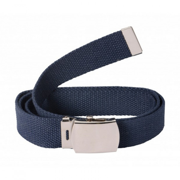 Ceinture boucle chromée 30 mm bleu marine