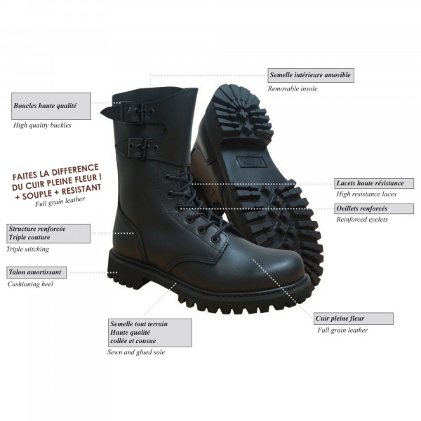 Rangers francaise cuir souple semelle goodyear