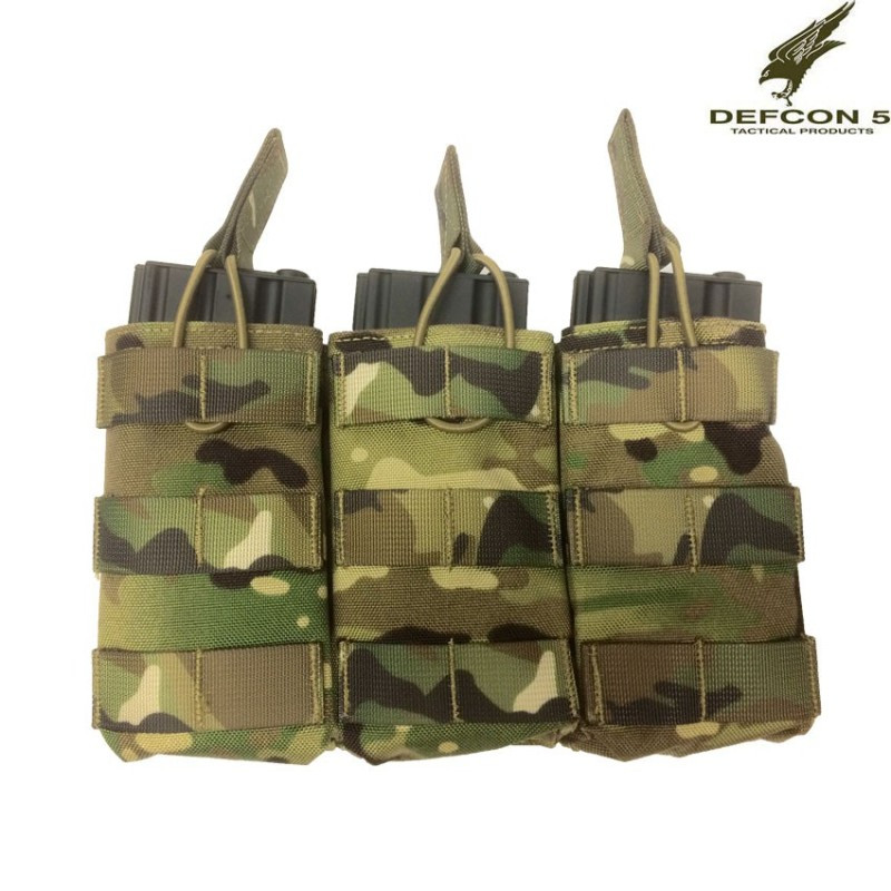 Porte chargeur 5.56 triple Coyote Multicam - Defcon 5