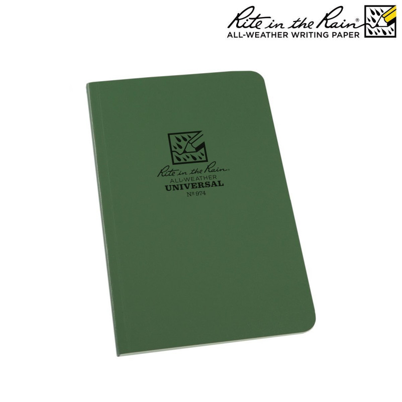 Carnet reliure 11.7 x 18.4cm vert