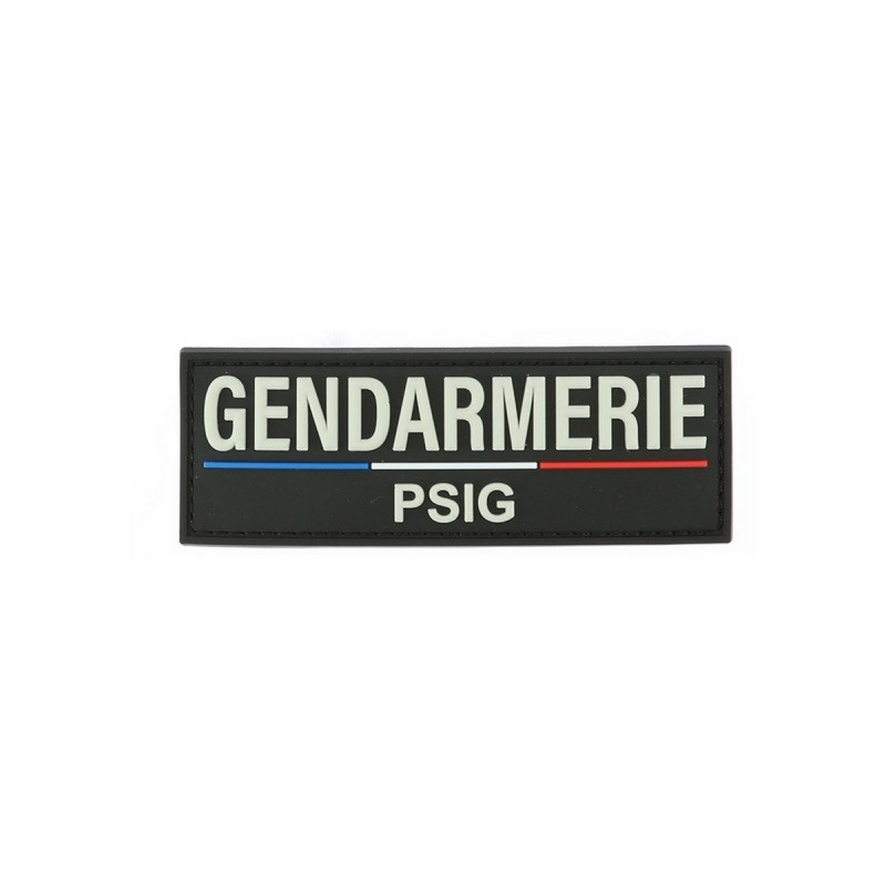 Bande DORSALE gendarmerie  PSIG 10 *3 en PVC relief