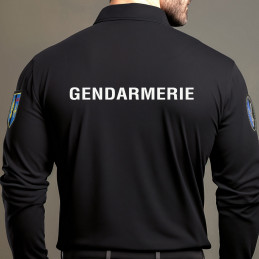 Polo gendarmerie cooldry anti humidite maille piquee