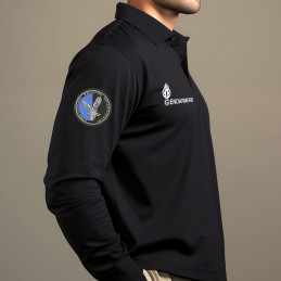 Polo gendarmerie cooldry anti humidite maille piquee