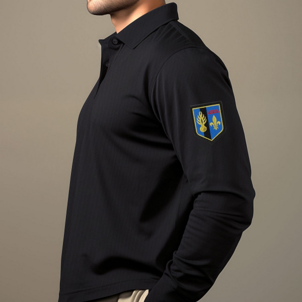 Polo gendarmerie cooldry anti humidite maille piquee