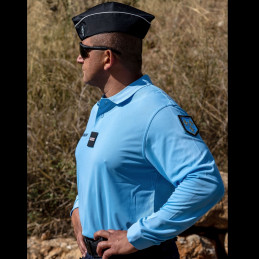 Polo Gendarmerie Cooldry Homme Manches Longues Bleu Patrol Equipement