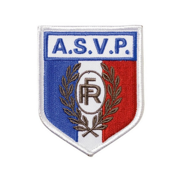 Écussons Soie Brodés ASVP Velcro pour Chemise et Polo