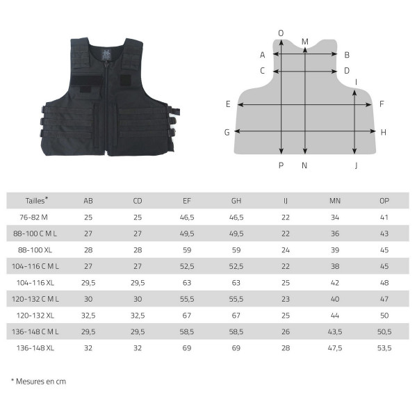 Housse de gilet pare-balles pour plaques balistiques