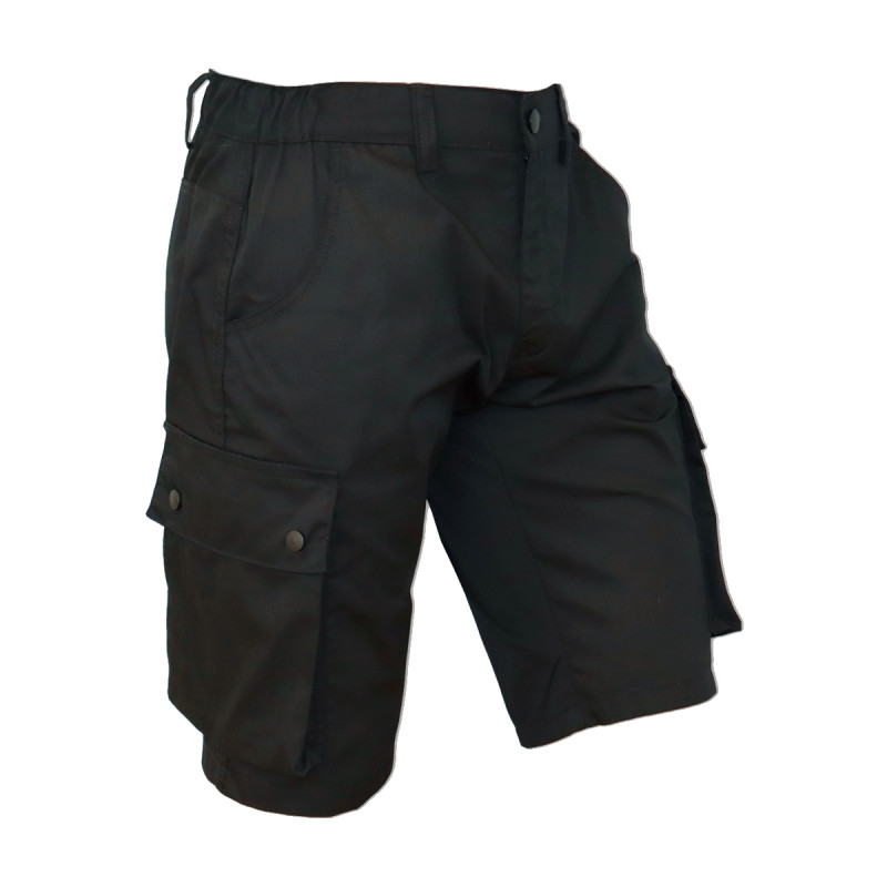Bermuda GP Tactiquet noir – ripstop robuste & 6 poches