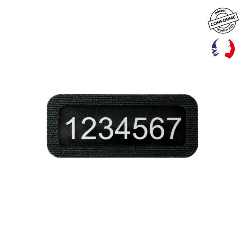 Porte n° d'identification velcro poitrine SÉCU-ONE noir Porte n° d'identification velcro poitrine SÉCU-ONE noir