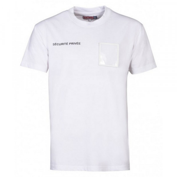 Tee-shirt blanc Sécurité Privé avec grande fenêtre