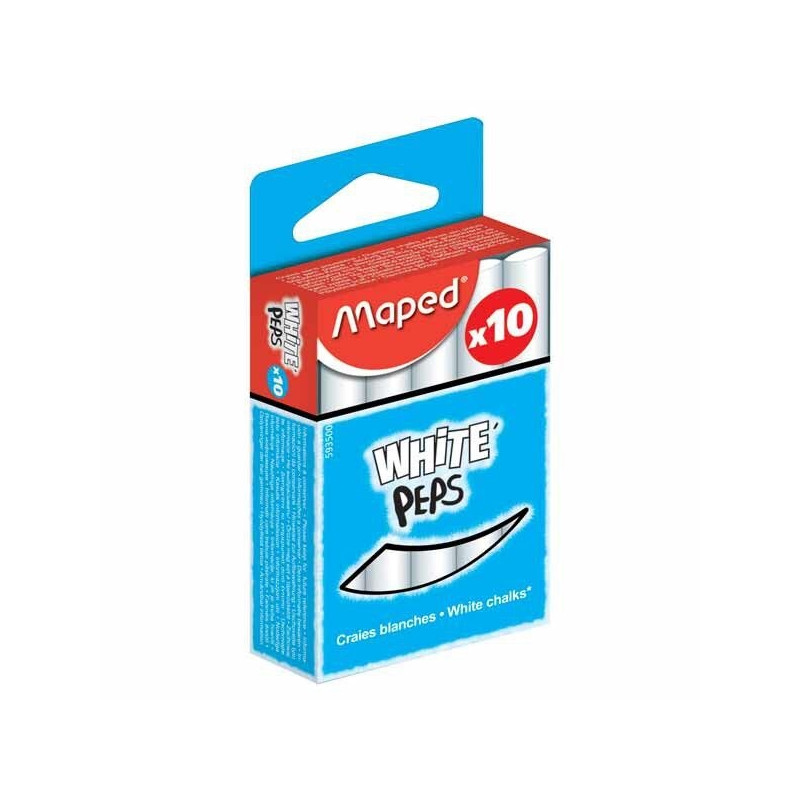 Lot de 10 craies blanches – MAPED