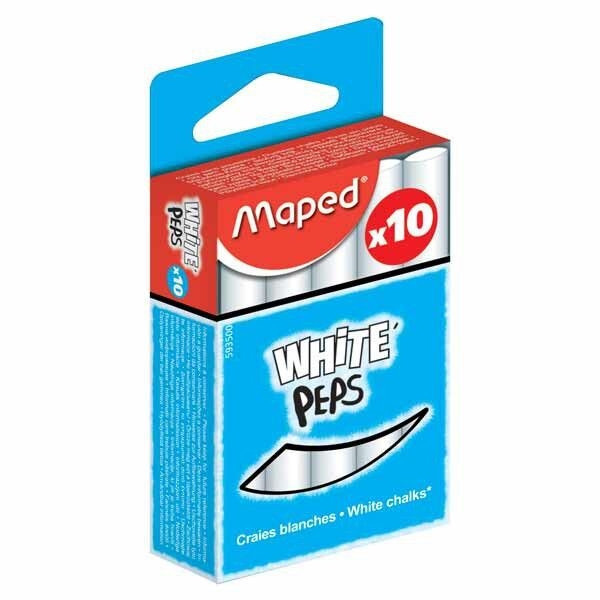 Lot de 10 craies blanches – MAPED