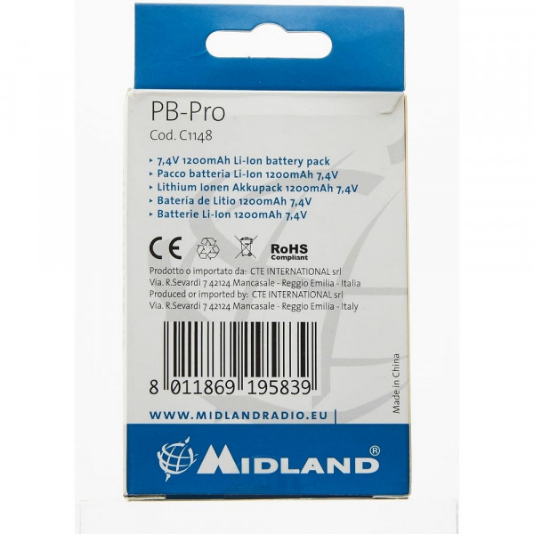 Batterie rechargeable pour radio PMR446 G7 Pro